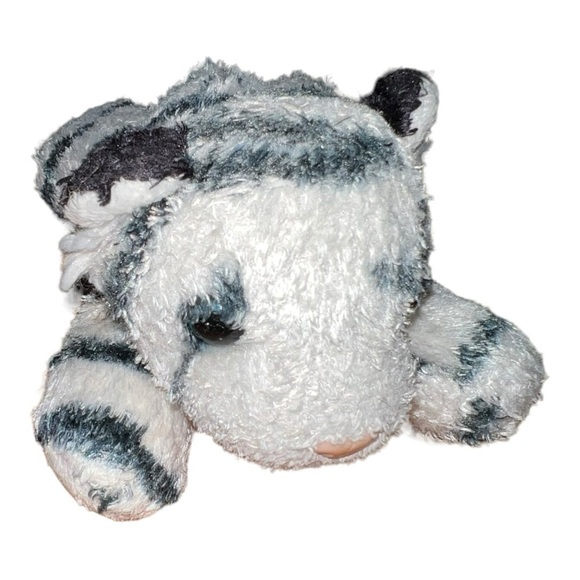 Aurora Mini Flopsie Tiger Plush Adorable Stuffed Animal Toy‎ Black White 8” Long - Picture 1 of 5